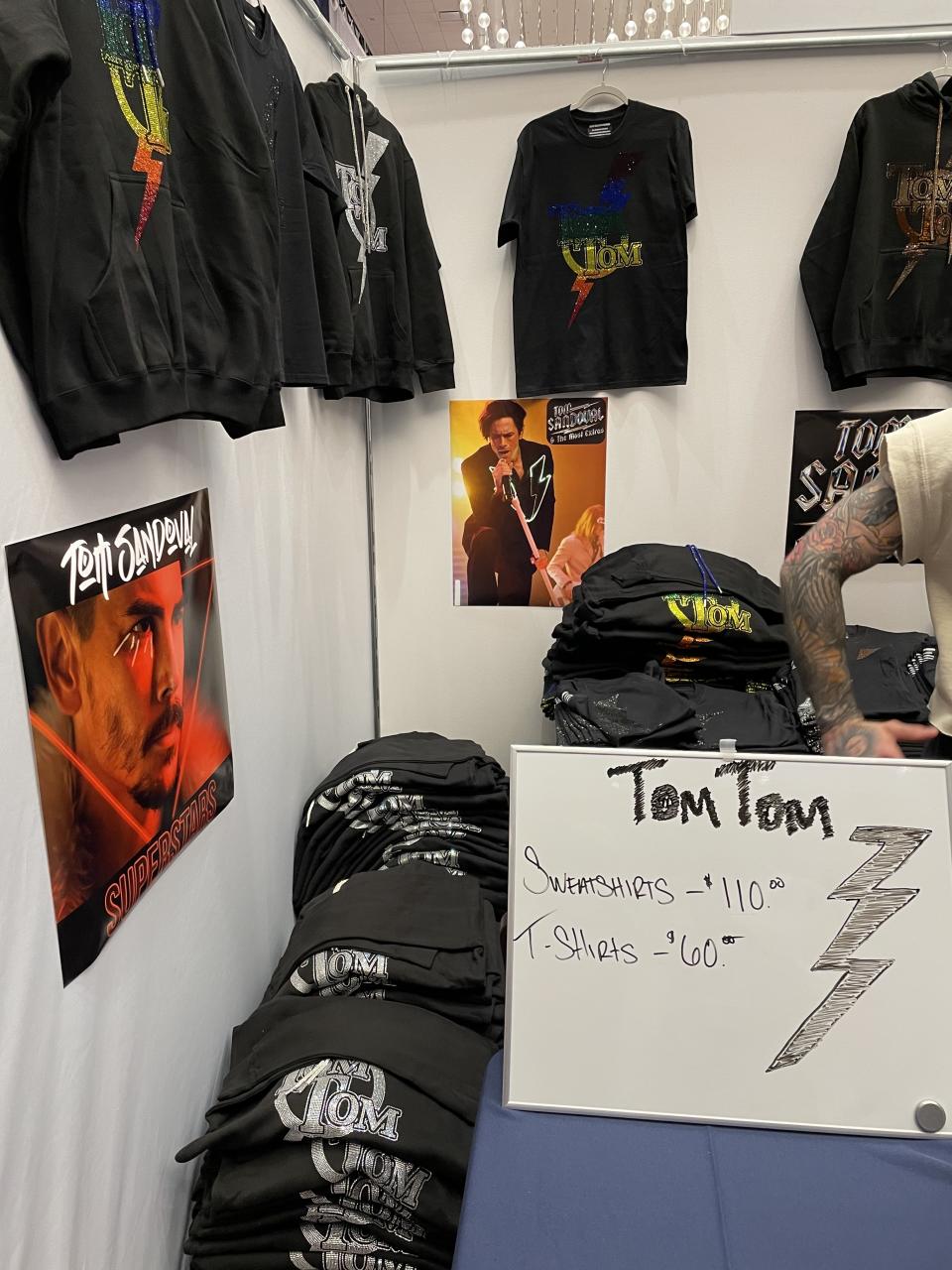 Tom Sandoval's merch booth