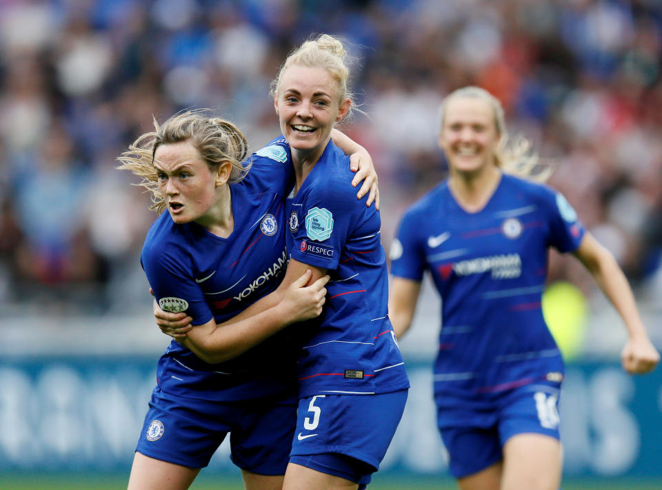 Scotland's Erin Cuthbert and Wales' Sophie Ingle both scored for Chelsea on Sunday as competition for Tokyo hots up   REUTERS/Emmanuel Foudrot