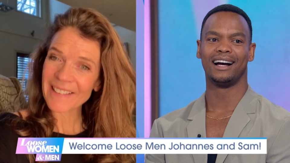 Annabel Croft sent a message to Johannes Radebe. (ITV screengrab)