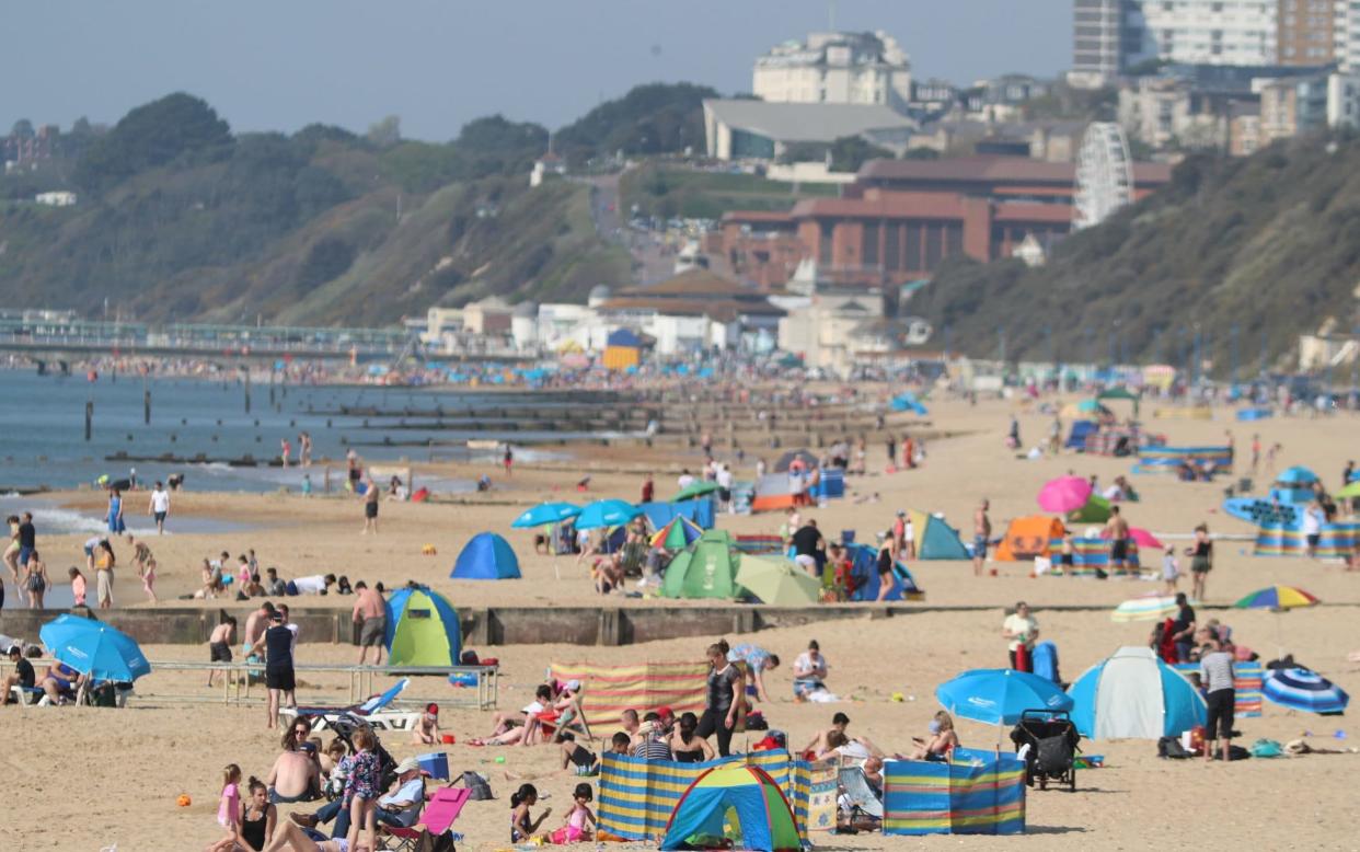 Britons have flocked to beaches this weekend for the Easter break - PA