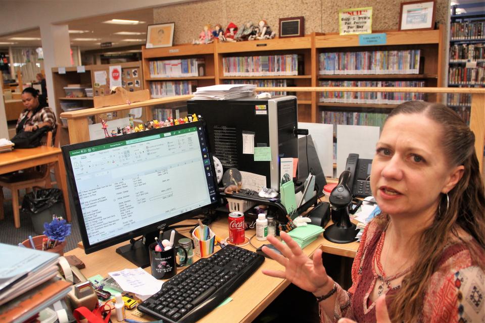 Alamogordo Public Library Youth Services Librarian Ami Jones discusses her spreadsheet of childrens books that have been either banned or challenged in the U.S, The list includes books picture books up through young adult

Alamogordo Public Library celebrated Banned Books Week in September 2022 with displays of books that have been banned or challenged across the country.