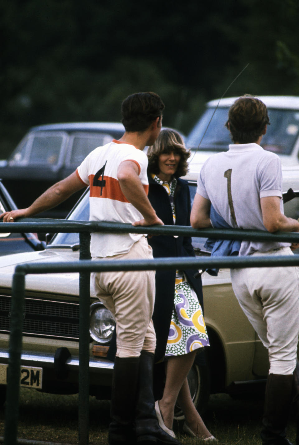 Prince Charles chats to Camilla Parker-Bowles at a polo match. (Photo by © Hulton-Deutsch Collection/CORBIS/Corbis via Getty Images)