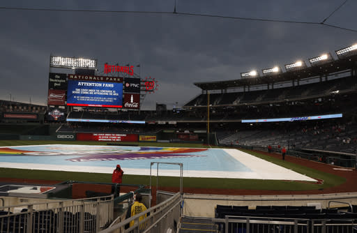 Friday's Giants-Nationals was postponed due to rain, but the Nationals took their time letting everyone know about the decision. (AP)