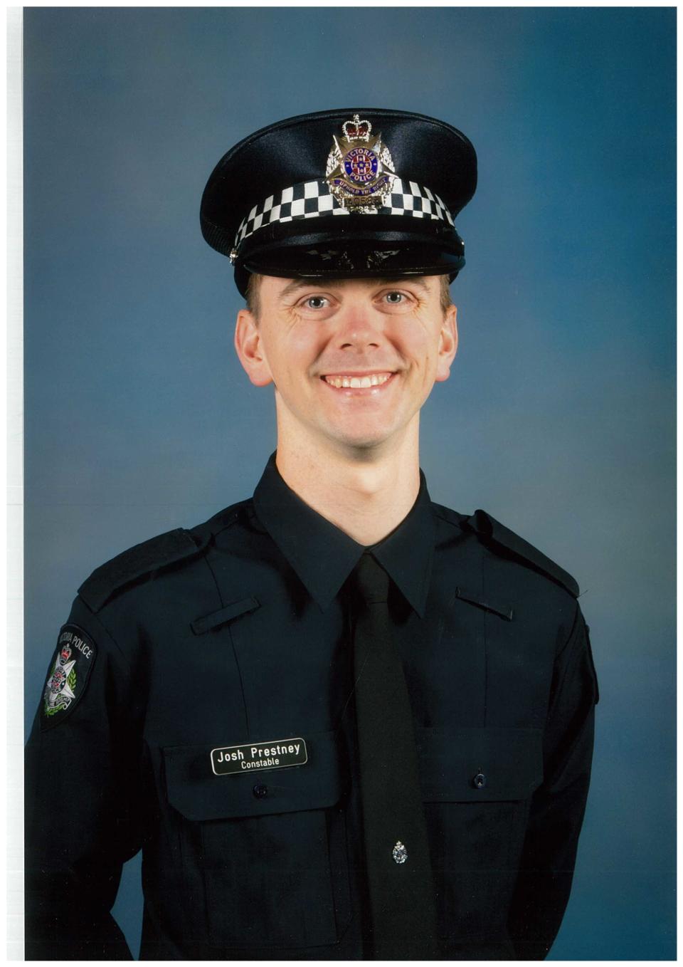 Josh Prestney was in his second day on the job. Source: Victoria Police