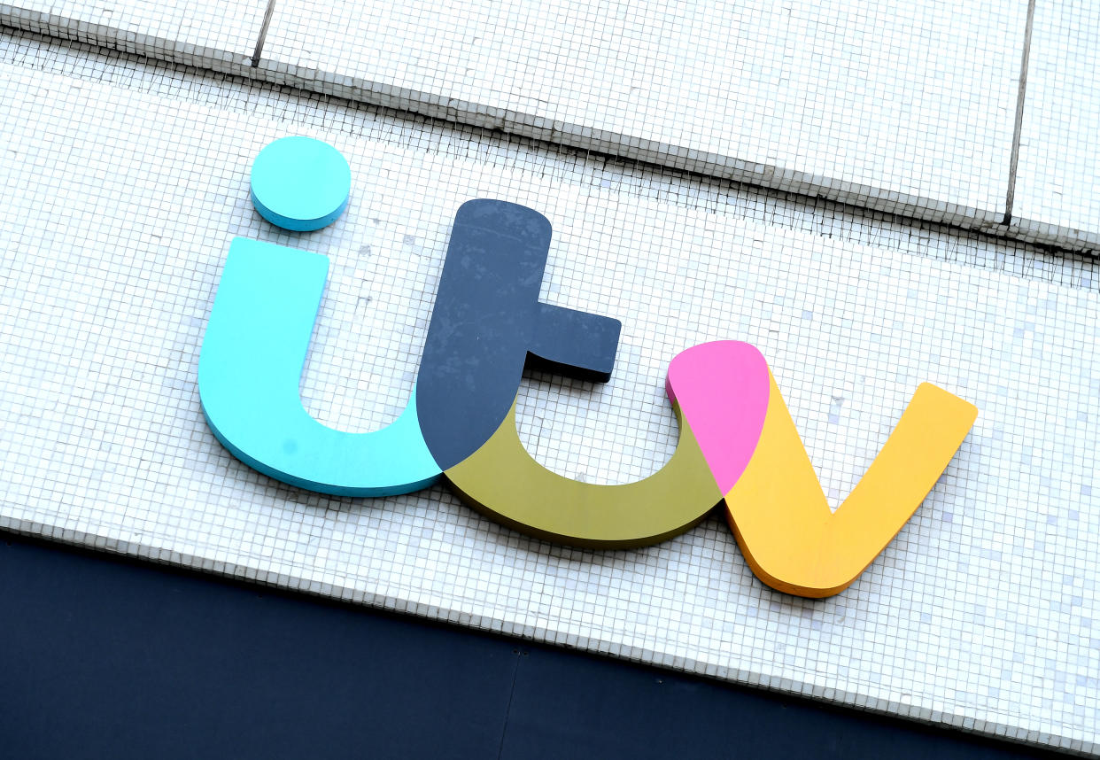 File photo dated 17/4/2018 of the ITV logo on The London Studios in London. ITV has said demand for advertising plunged 42% in April as marketing spend ground to a halt amid the coronavirus crisis, while it confirmed ITV Studios has had to pause most of its productions due to lockdowns worldwide.