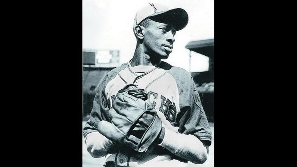 Satchel Paige pitched for the Kansas City Monarchs.