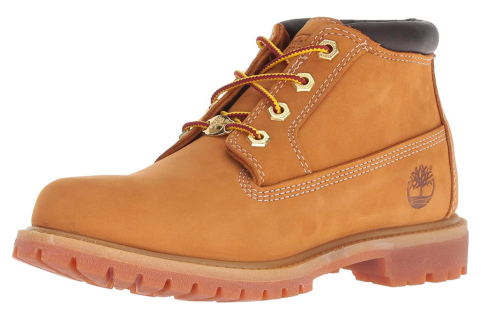 work boots, tan, timberland