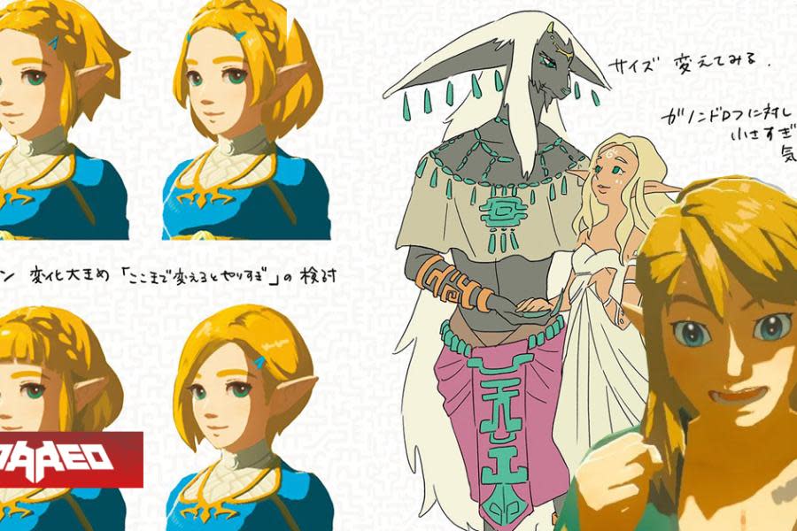 Nuevo libro de arte de The Legend of Zelda: Tears of the Kingdom revela 8 rediseños de Zelda desechados y una escena amorosa de Sonia y Rauru