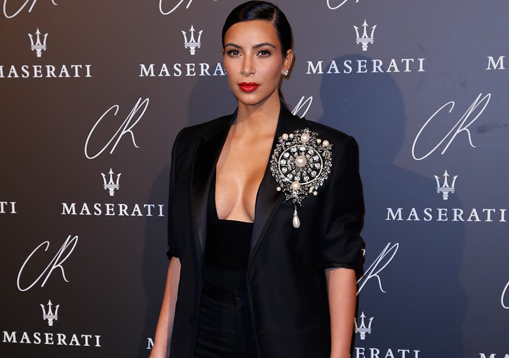 Kim Kardashian à la Fashion Week à Paris, le 30 septembre. - Thomas Samson - AFP