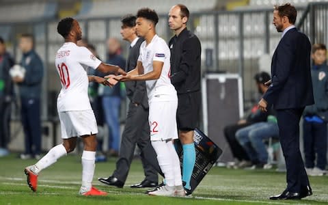 Jadon Sancho replaces Raheem Sterling with 12 minutes to go against Croatia - Credit: Reuters