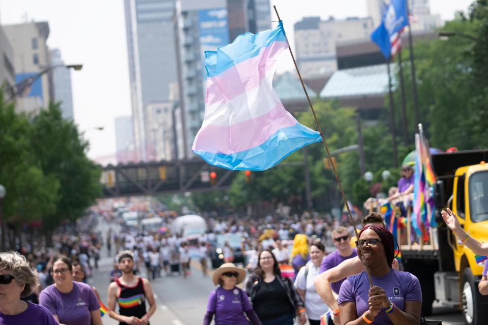Thousands of people participated Saturday in the Pride March in Downtown Columbus.