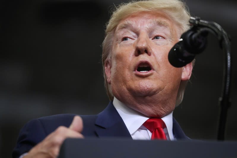 U.S. President Donald Trump holds a campaign rally in Monroe, Louisiana