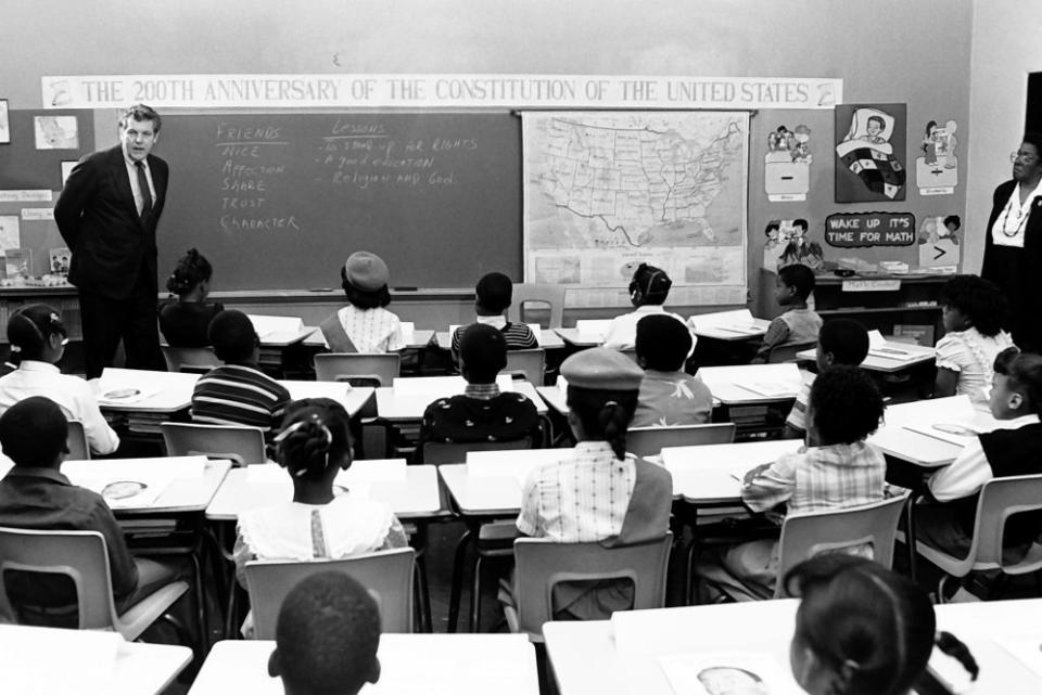 Former U.S. Secretary of Education William Bennett allegedly dubbed Chicago Public Schools the worst school district in America. (Norm Staples/Getty Images)