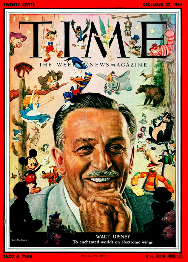 Le plus grand nombre d’Oscars remis à un homme: 26 à Walt Disney (1901-1966) (photo: Time)