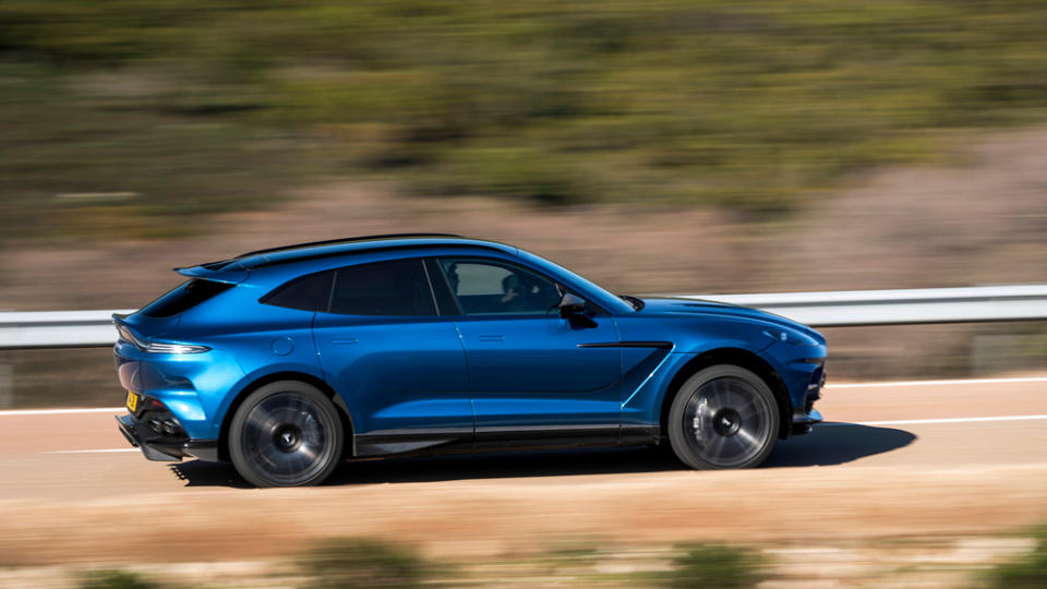 Driving the 2023 Aston Martin DBX707 in Sardinia.