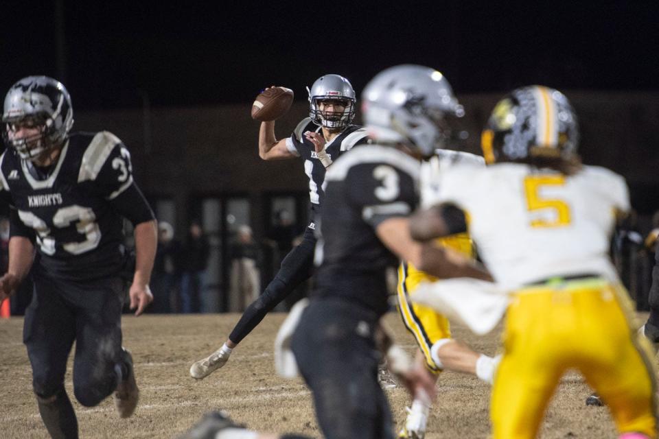 Senior quarterback Dasan Gross had the best game of his career Friday, leading Robbinsville past Murphy and into a fourth consecutive Regional Final, where the Black Knights will face Mitchell.