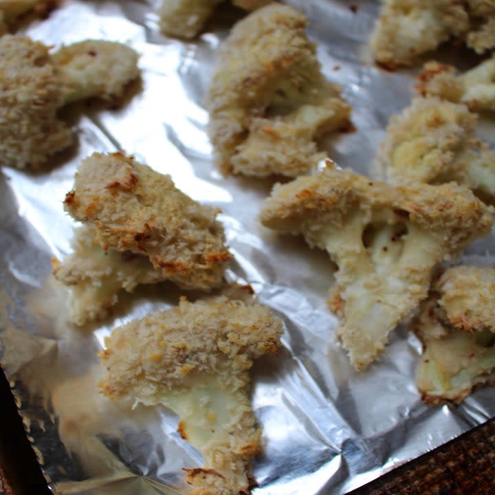 Roasted battered cauliflower wings