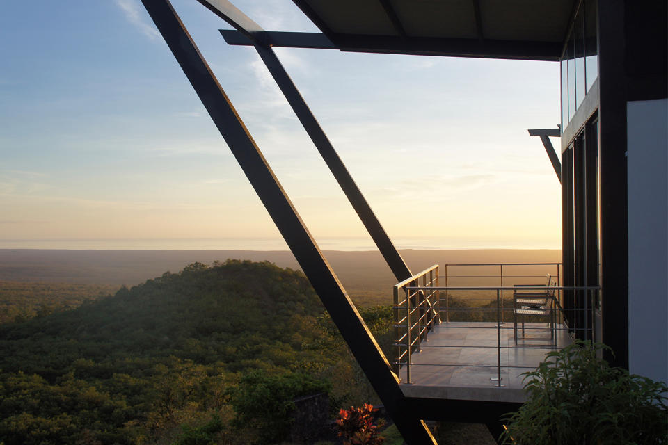 The view from a room at Pikaia Lodge, Galapagos Islands, a remote, luxury destination