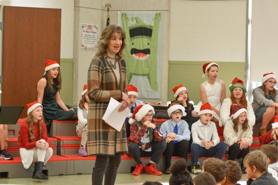 Choir director Toby Farrell continued a decades-long tradition at Bataan Elementary when she hosted White Christmas last Wednesday.