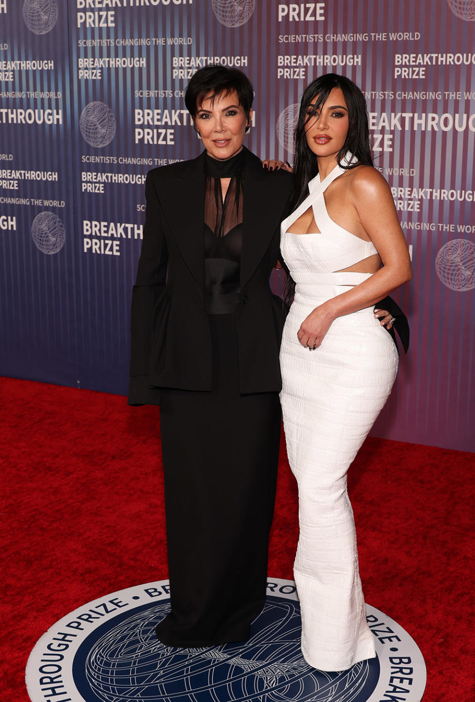 Kris Jenner and Kim Kardashian at the tenth Breakthrough Prize ceremony held at the Academy Museum of Motion Pictures on April 13, 2024 in Los Angeles, California.