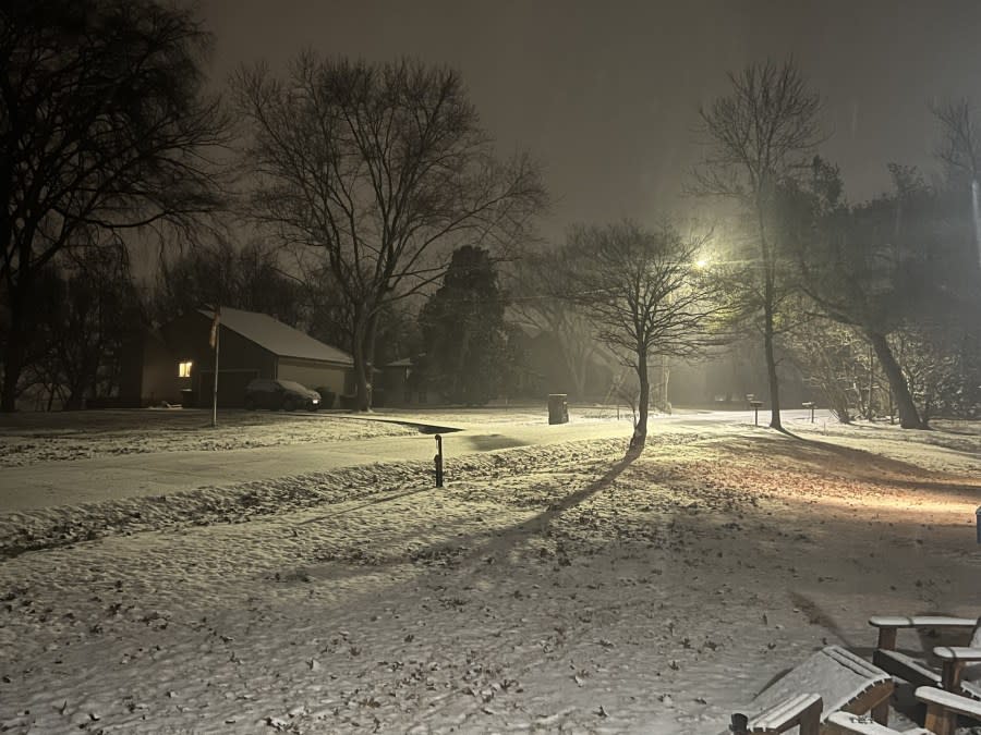 Snowfall in Gallatin (Courtesy: Cecelia Nunez)