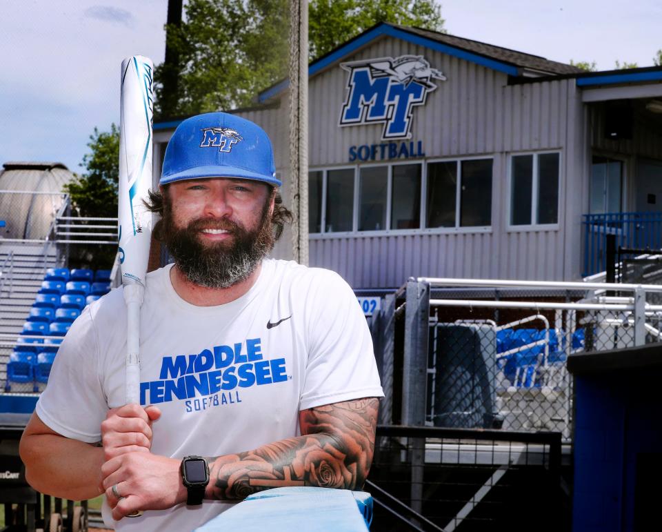 MTSU softball first-year hitting coach Bryce Brentz has helped the Lady Raiders break a program record with 44 homers thus far entering the postseason.