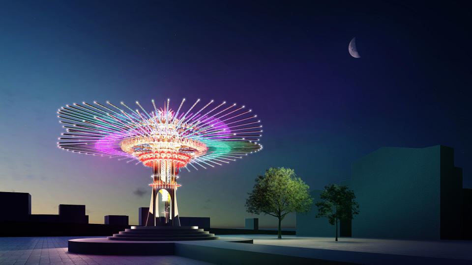錦華公園主燈乘風逐光(圖片來源：2021新竹燈會網站) 