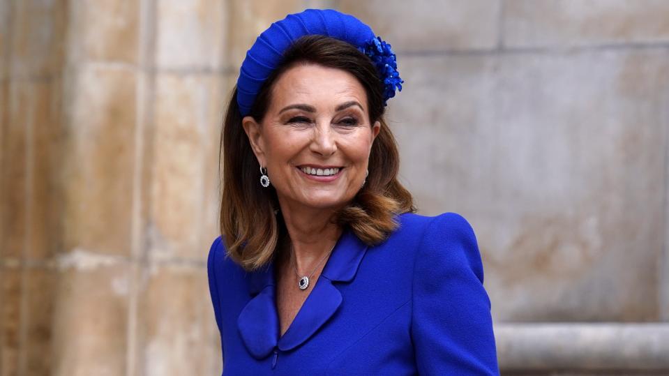 Carole Middleton, Catherine, Princess of Wales's mother arrives at the Coronation of King Charles III and Queen Camilla