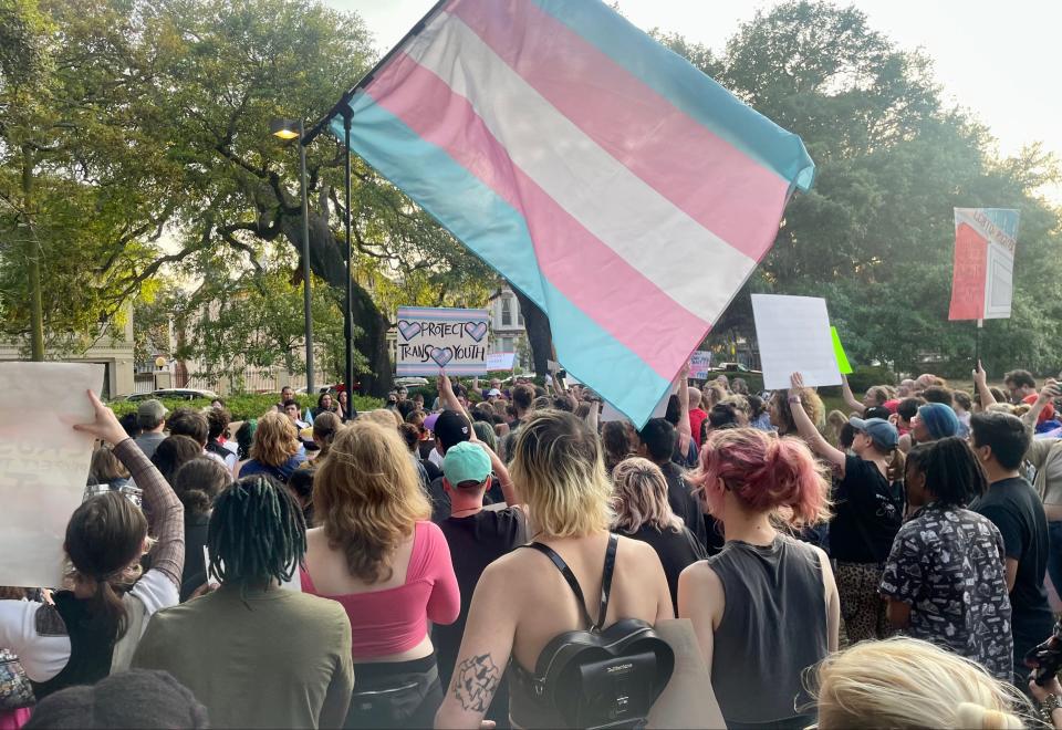 Hundreds of people came out to Forsyth Park on Friday, March 31, to celebrate Trans Day of Visibility with a rally and march. Speakers and chants focuses around SB 140, the recently passed state bill that bans gender-affirming care for minors in Georgia.