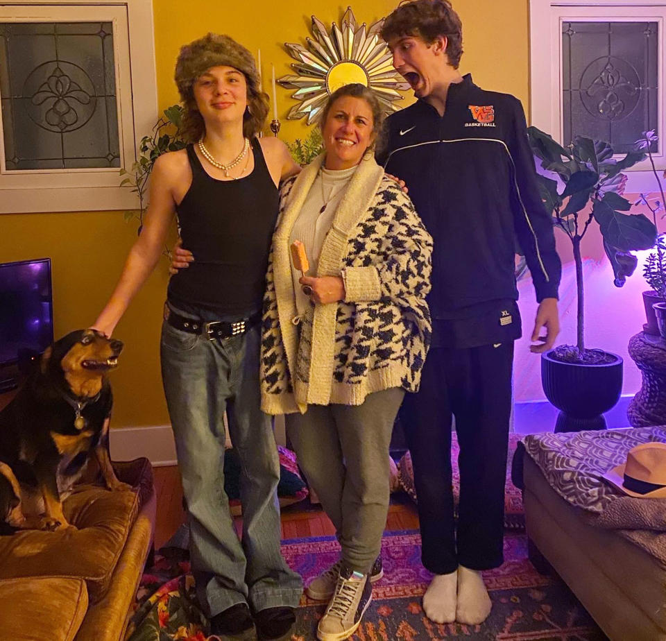 Tucci with her sons, Holmes and Kingston. (Courtesy Alexis Tucci)