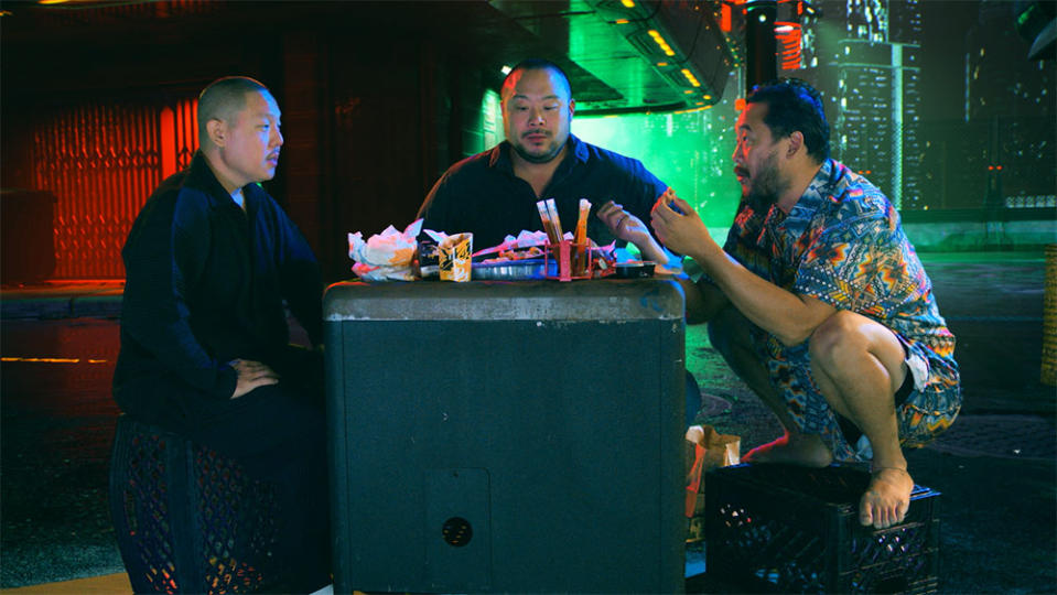 “I remember not having to eat bugs,” says the future David Chang in “The Next Thing You Eat” - Credit: Courtesy Hulu