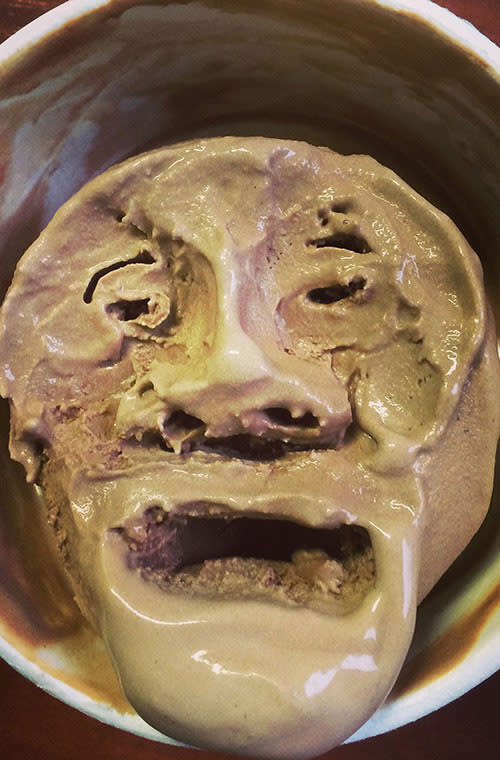 Life-Like Faces Made Out of Ice Cream