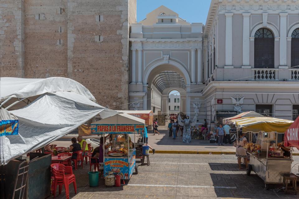 Entrance passage of the revolution in Merida, Mexico