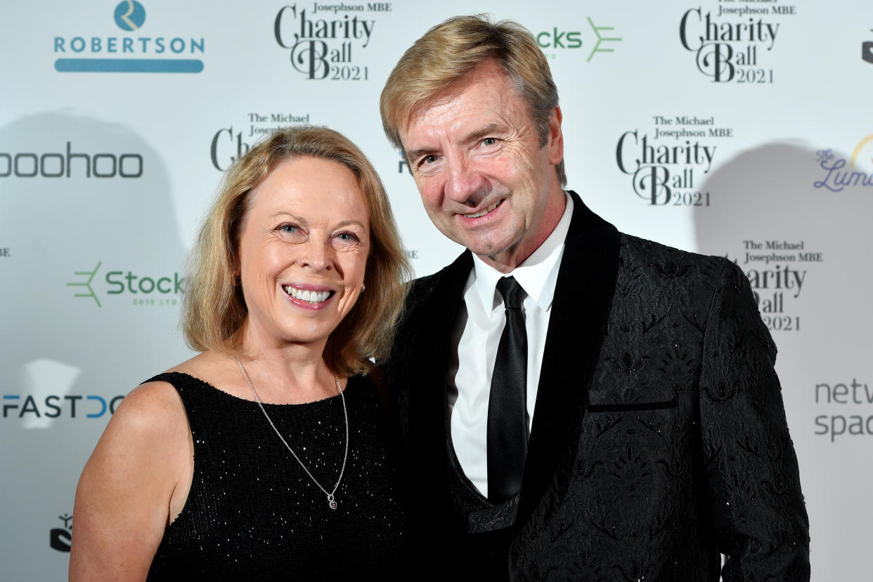 MANCHESTER, ENGLAND - OCTOBER 09: Jayne Torvill and Christopher Dean attend The Michael Josephson MBE Charity Ball 2021 at  on October 09, 2021 in Manchester, England. (Photo by Anthony Devlin/Getty Images)
