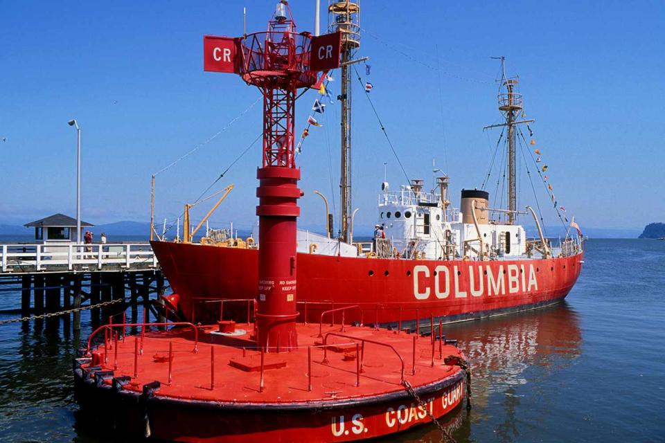 <p>Greg Vaughn /VW PICS/Universal Images Group via Getty Images</p> US Coast Guard buoy and ship at the Columbia River Maritime Museum in Astoria, Oregon