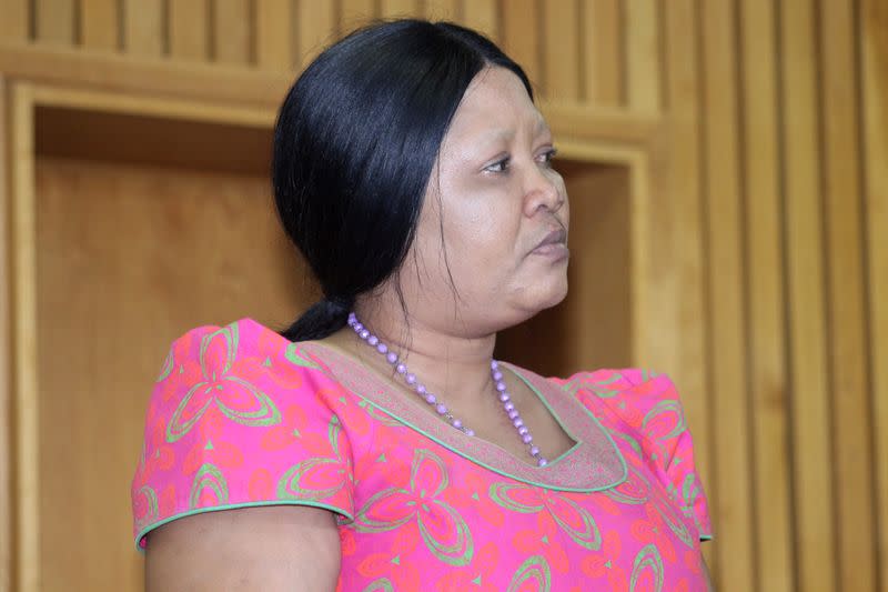 Maesaiah Thabane, wife of Lesotho's Prime Minister Thomas Thabane, appears in court in Maseru