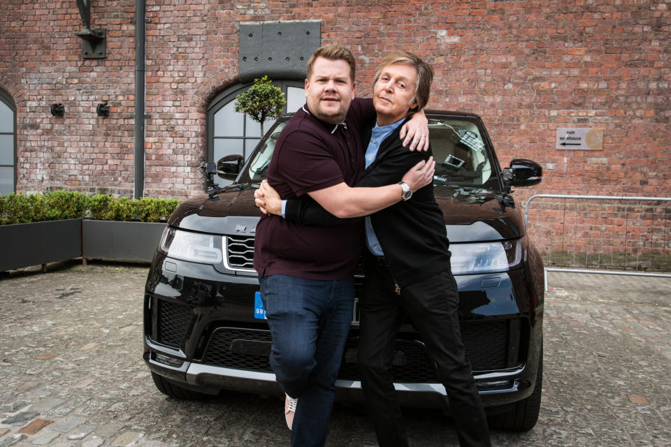 Paul McCartney joins James Corden for Carpool Karaoke in London. 