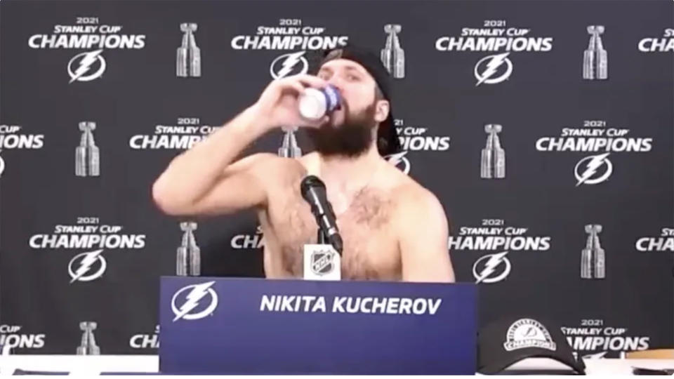 Nikita Kucherov delivered one of the greatest NHL press conferences ever.