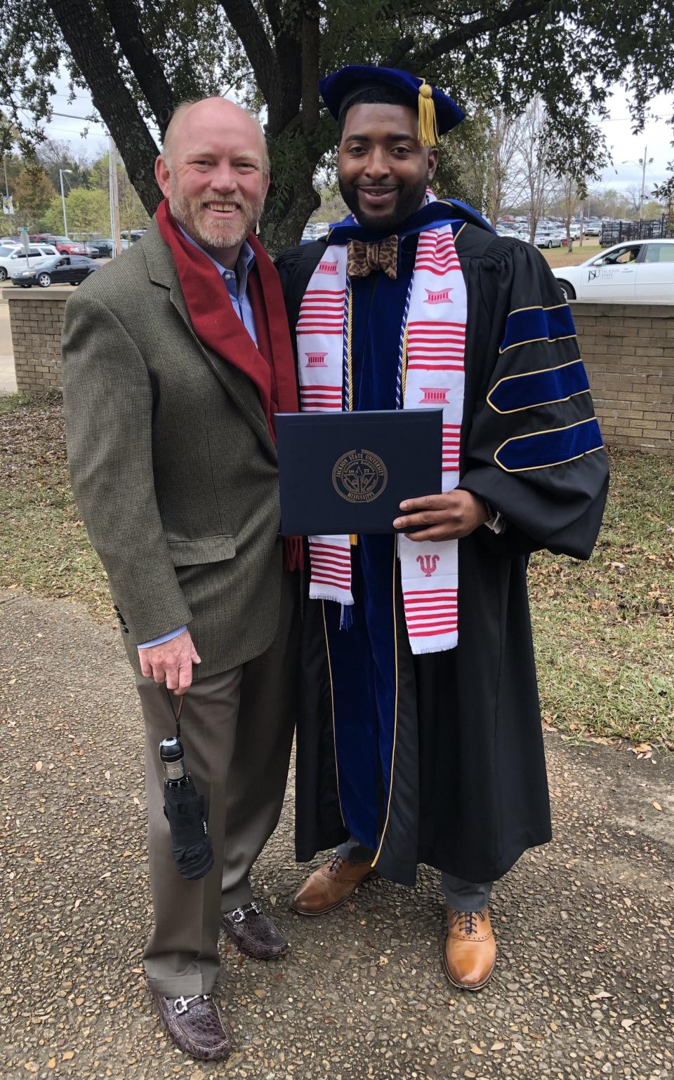 Garen Haddad with Jeremy Whittaker when he earned his doctorate.