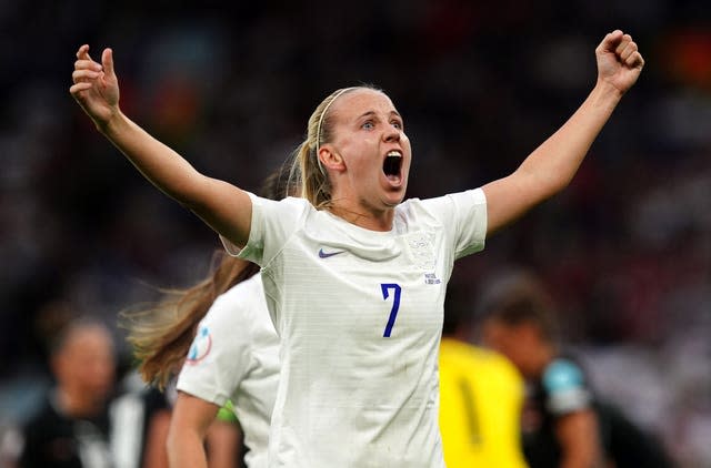 Beth Mead during Euro 2022 (Martin Rickett/PA)