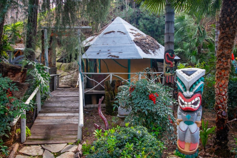 The themed backyard of a home for sale in Redlands, California is shown in this undated photo by Steve Burgraff Photography
