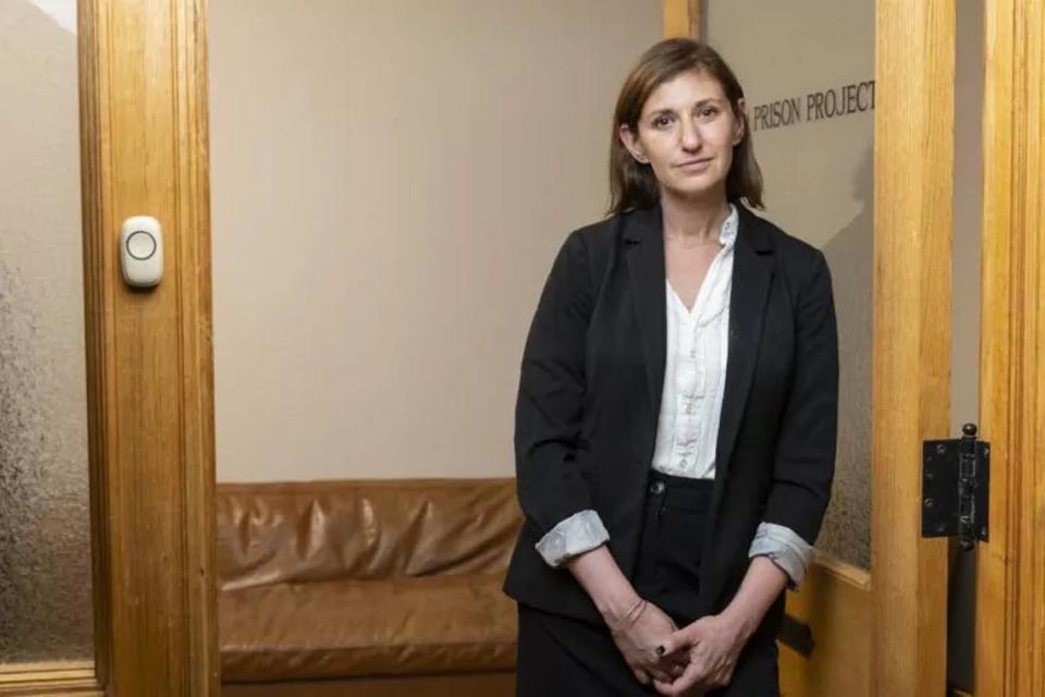 Jennifer Soble, founder and executive director of the Illinois Prison Project, poses for a portrait at her downtown Chicago office.