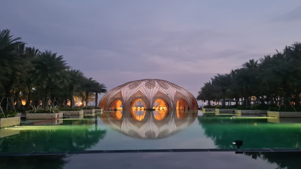 Designed by Indonesian firm Biroe, the temporary Bamboo Dome was built by local craftsmen and artisans in Bali ahead of last year's G20 summit on the island. - 2023 World Architecture Festival
