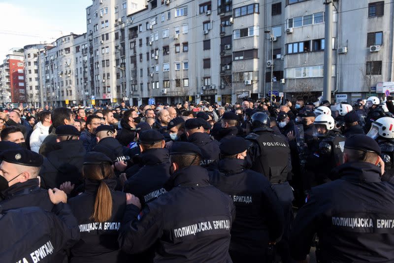 Serbian environmental activists protest against laws on referendum and expropriation in Belgrade