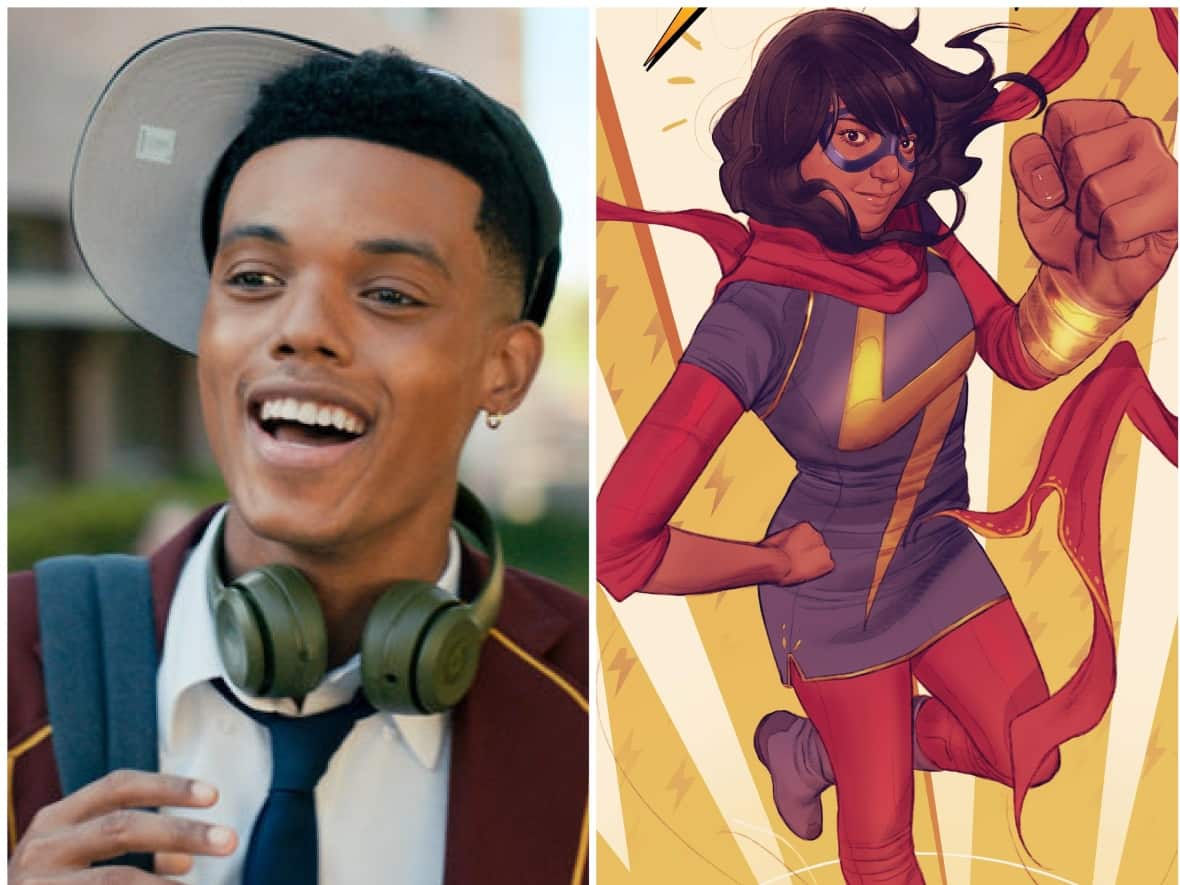 From left, Jabari Banks appears in a still from Bel-Air; the comics character Kamala Khan appears as Ms. Marvel; and Amanda Seyfried appears in a still from the upcoming Elizabeth Holmes miniseries The Dropout. They represent some of the most exciting television coming out in 2022.  (NBC Universal, Marvel Comics, Hulu - image credit)