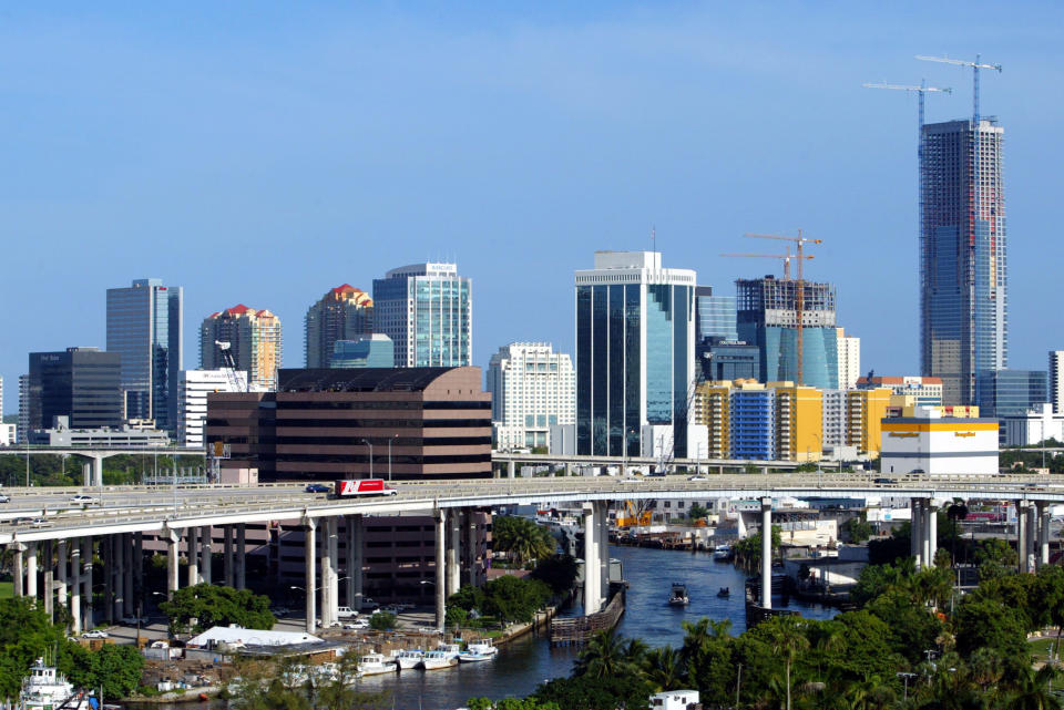 Miami skyline. 