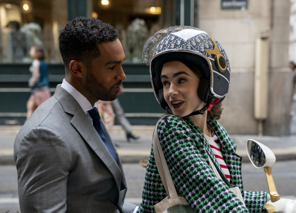 Lucien Laviscount and Lily Collins in ‘Emily in Paris’ (Images from Netflix)