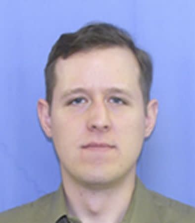 Matthew Eric Frein, 31, of Canadensis, Pennsylvania, is shown in this undated handout photo provided by the Pennsylvania Department of Transport September 16, 2014. REUTERS/Pennsylvania Department of Transport/Handout via Reuters