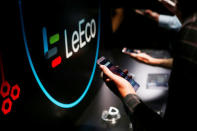 LeEco's new Le Pro3 phone is on display during a press event in San Francisco, California, U.S. October 19, 2016. RETUERS/Beck Diefenbach