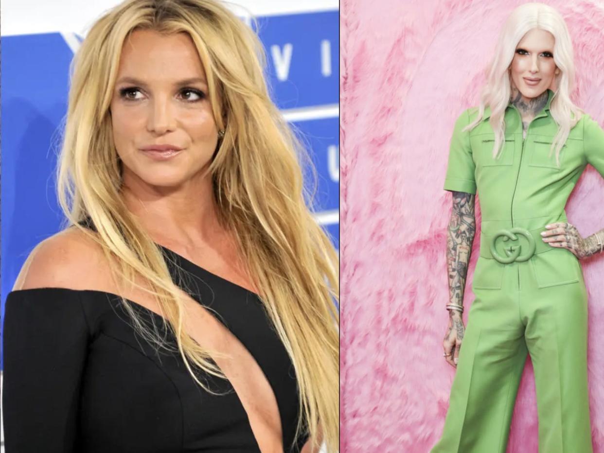 Britney Spears Jeffree Star side by side